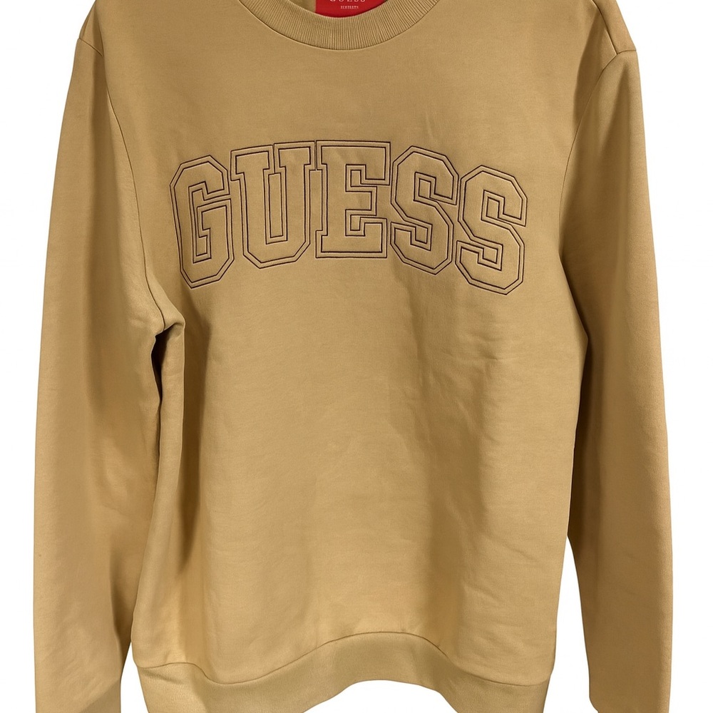 GUESS Men's Beige Crewneck Sweater
